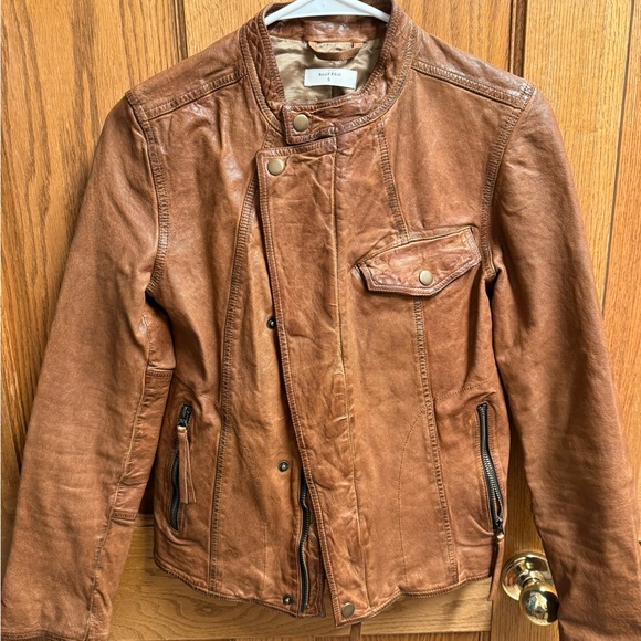 Billy Reid Tan Leather Jacket - Picture 1 of 2